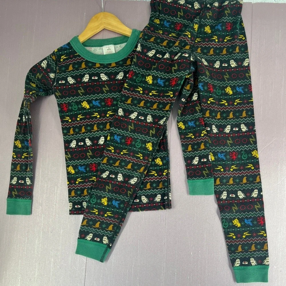Hanna Andersson Harry Potter Pajamas Kids 8 Fair Isle Organic Cotton PJ Set
